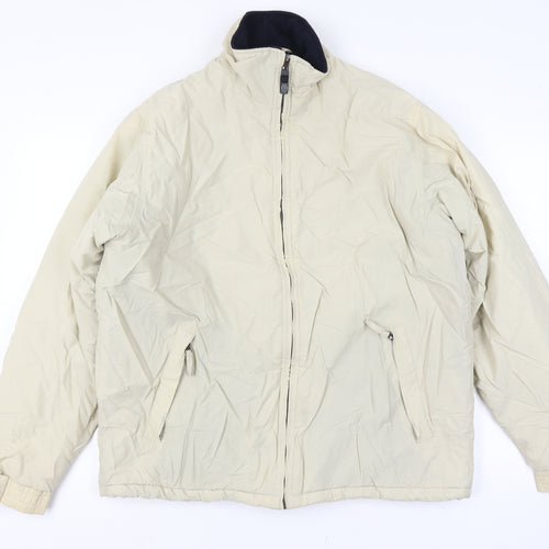 M For Sun Men's XXL Ivory Golf Full Zip Lined Jacket Pockets