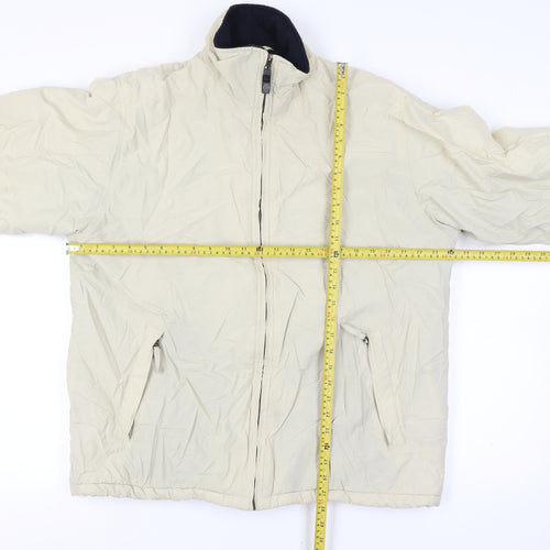 M For Sun Men's XXL Ivory Golf Full Zip Lined Jacket Pockets