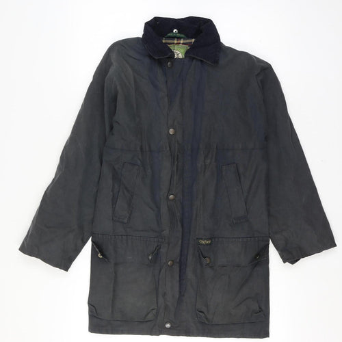 Oxford Blue Men’s 34 Navy Parka Jacket Long Outdoor Collared
