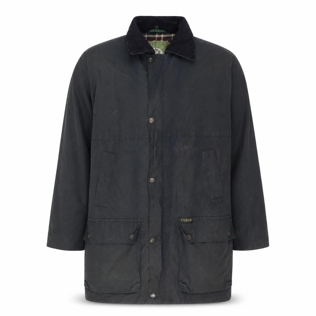 Oxford Blue Men’s 34 Navy Parka Jacket Long Outdoor Collared