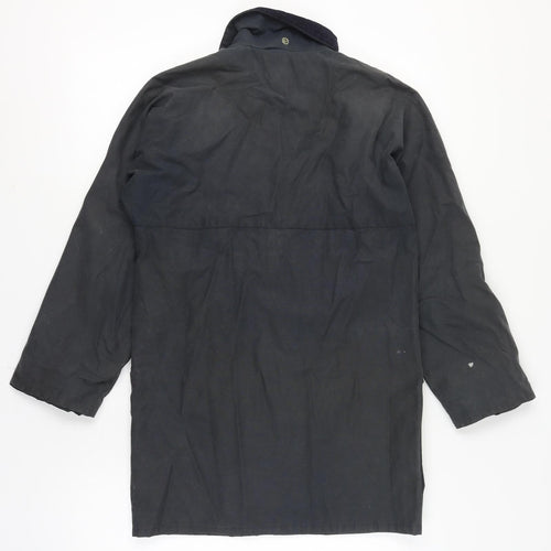 Oxford Blue Men’s 34 Navy Parka Jacket Long Outdoor Collared