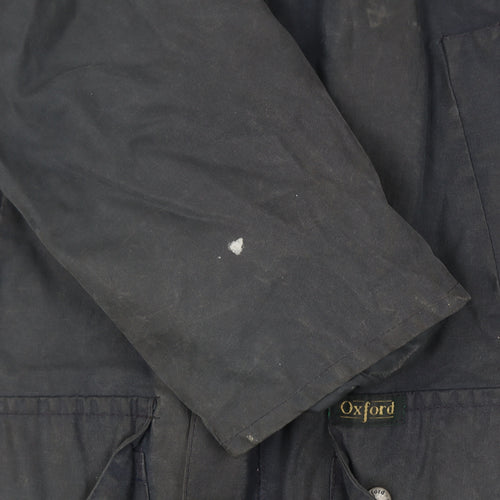 Oxford Blue Men’s 34 Navy Parka Jacket Long Outdoor Collared