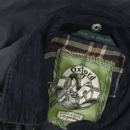 Oxford Blue Men’s 34 Navy Parka Jacket Long Outdoor Collared