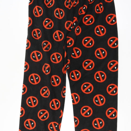 Marvel Men Black XL Deadpool Fleece Pyjama Pants Superhero