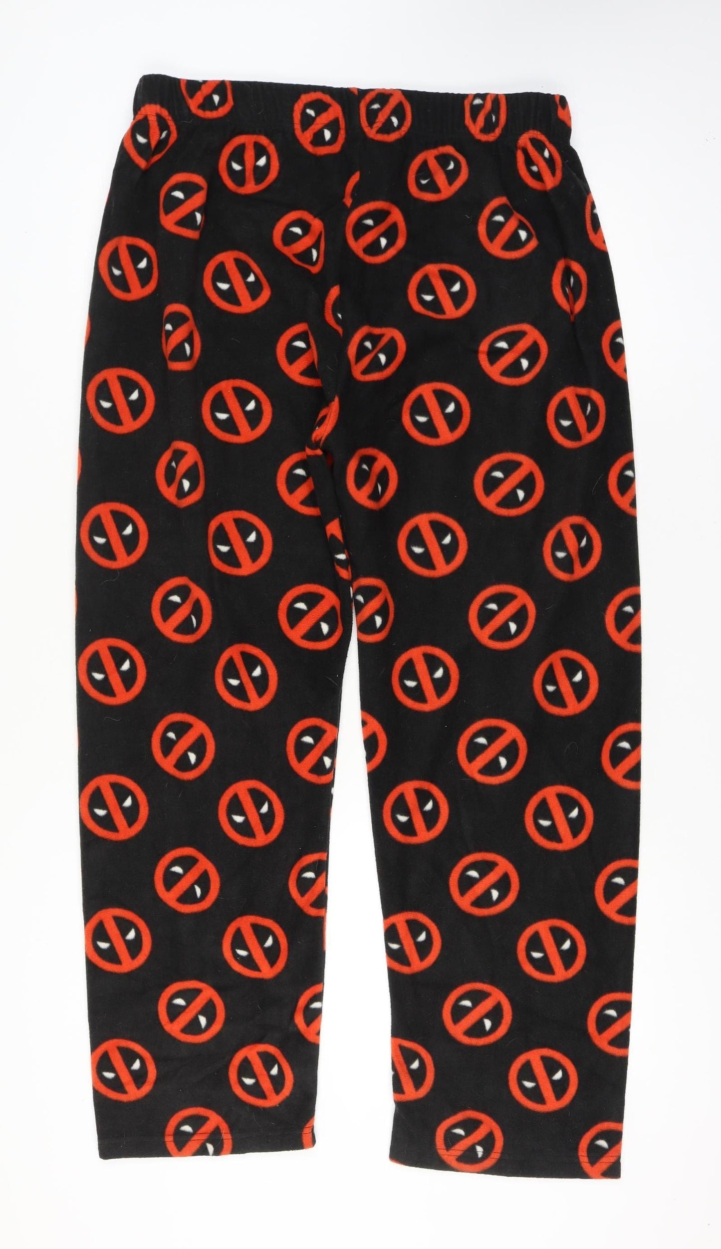 Marvel Men Black XL Deadpool Fleece Pyjama Pants Superhero