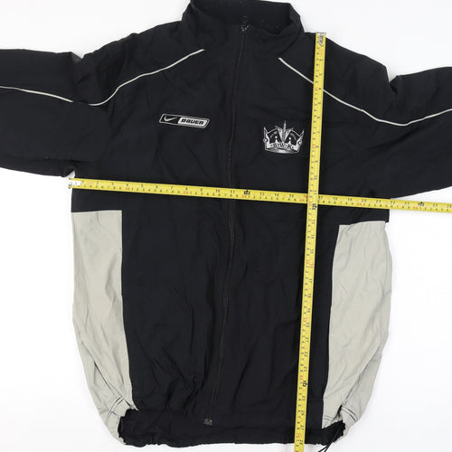 Bauer Mens Black M Basic Jacket Full Zip Hockey Logo Sports Coat