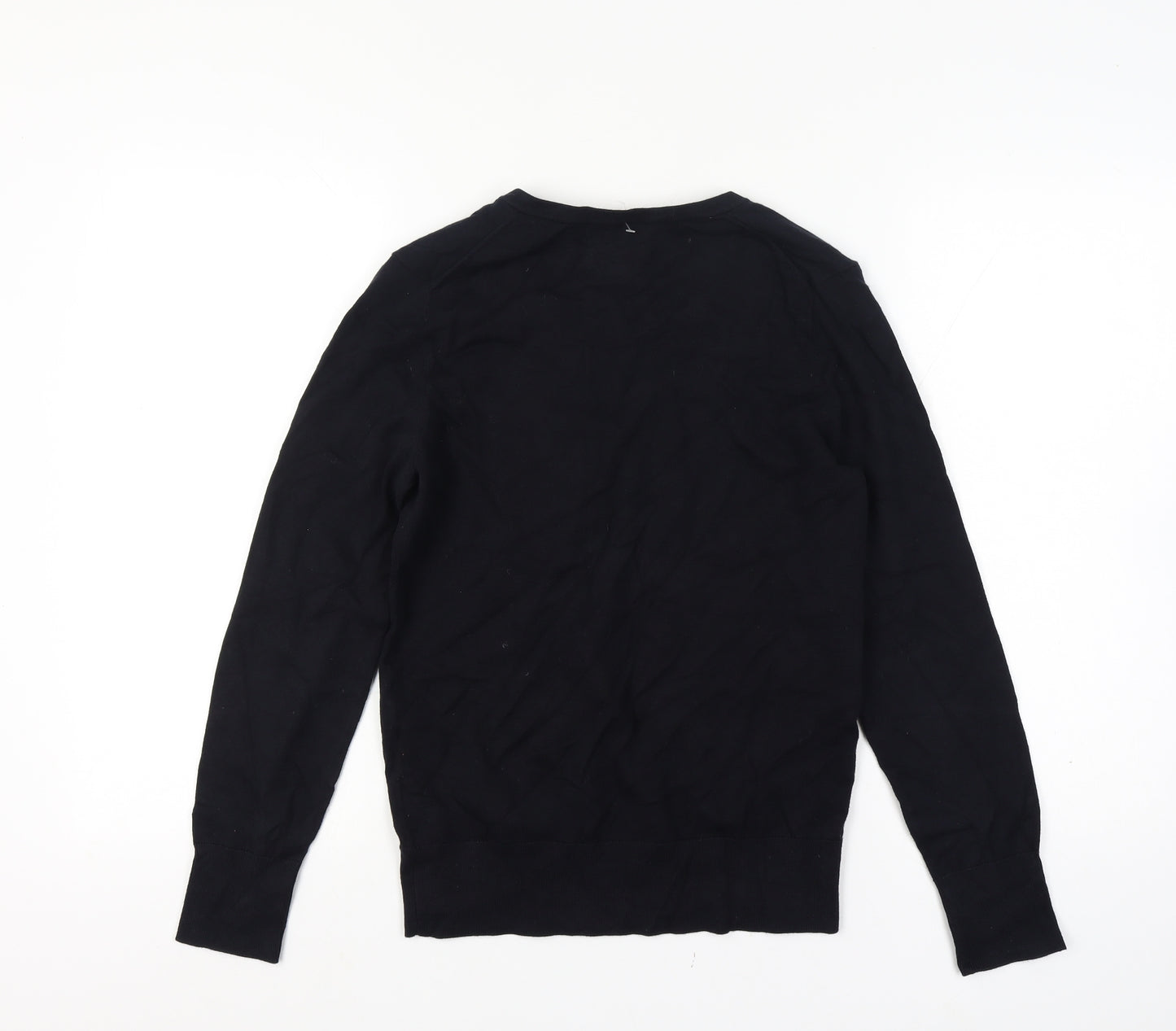 Tommy Hilfiger Men’s XS Black V-Neck Logo Cotton Blend Pullover Jumper