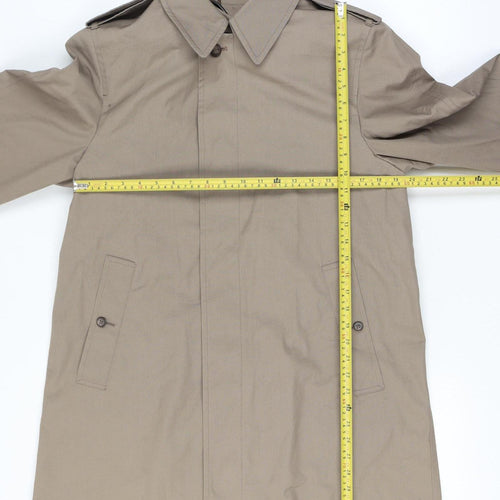 London Fog Men’s Beige 38 Regular Trench Coat Long Classic