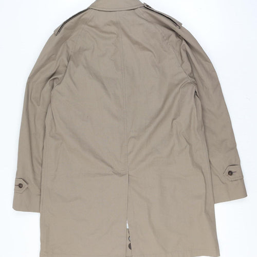 London Fog Men’s Beige 38 Regular Trench Coat Long Classic