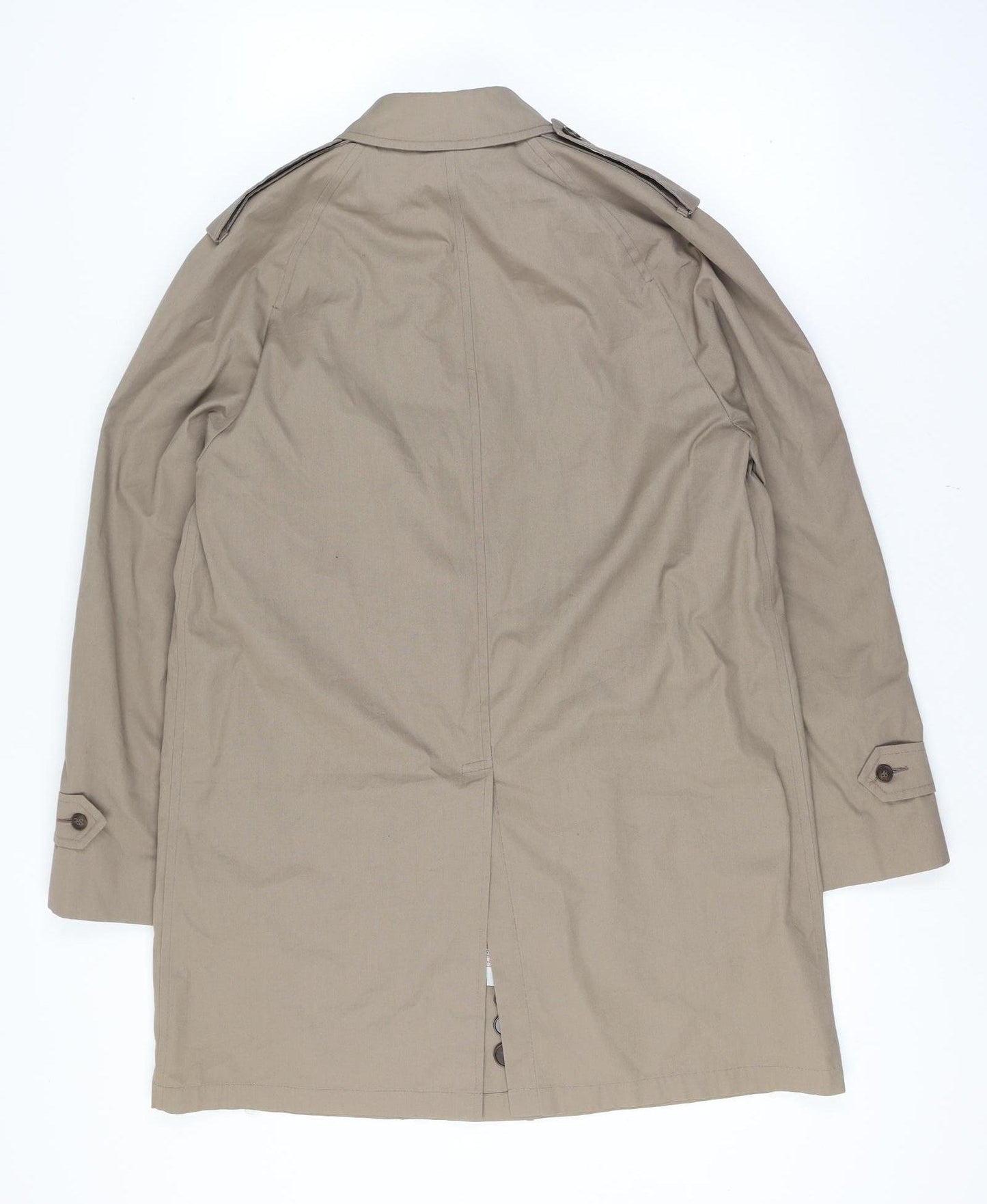 London Fog Men’s Beige 38 Regular Trench Coat Long Classic