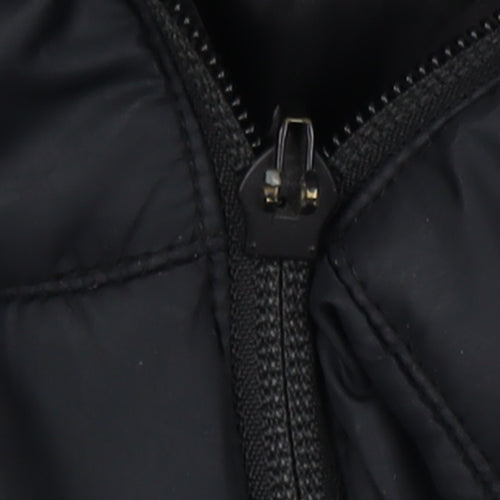 Nike Men’s Black Large Long Hooded Puffer Jacket Logo
