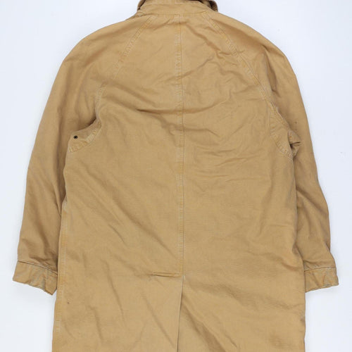 Cala Furla 1962 Men’s XL Beige Mid-Length Buttoned Lined Overcoat