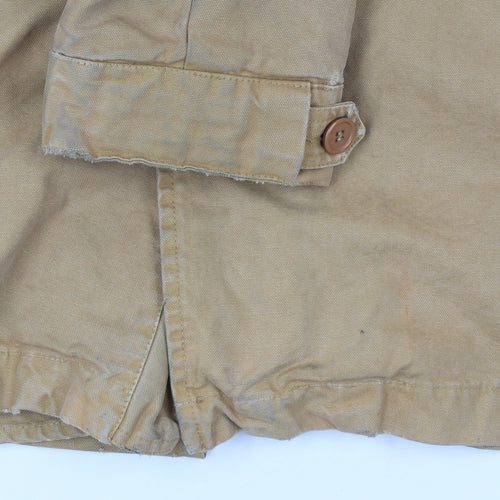 Cala Furla 1962 Men’s XL Beige Mid-Length Buttoned Lined Overcoat