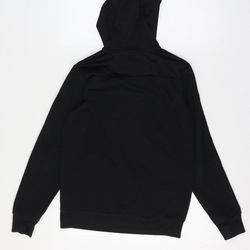 adidas Boys Black Logo 15-16 Years Graphic Pullover Hoodie
