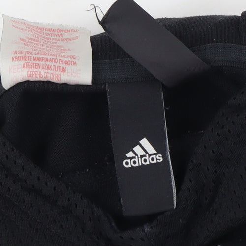 adidas Boys Black Logo 15-16 Years Graphic Pullover Hoodie