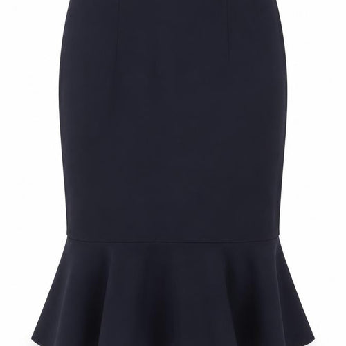 Marks & Spencer Women Blue UK 14 Trumpet Midi Stretch Skirt