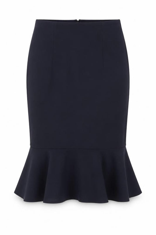 Marks & Spencer Women Blue UK 14 Trumpet Midi Stretch Skirt