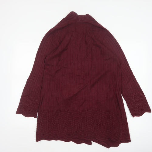 Marks and Spencer Per Una Women Red Size 12 Open Knit Cardigan