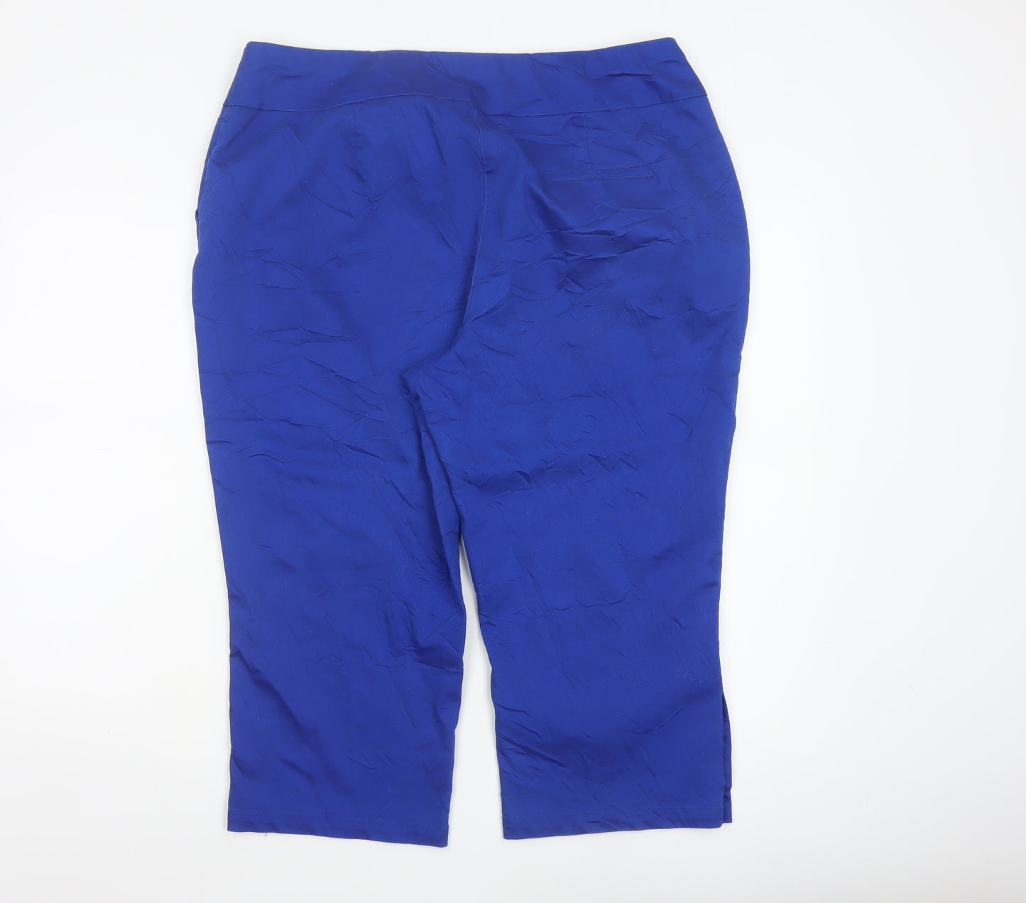 Kaleidoscope Women Blue UK 18 Capri Cropped Stretch Trousers