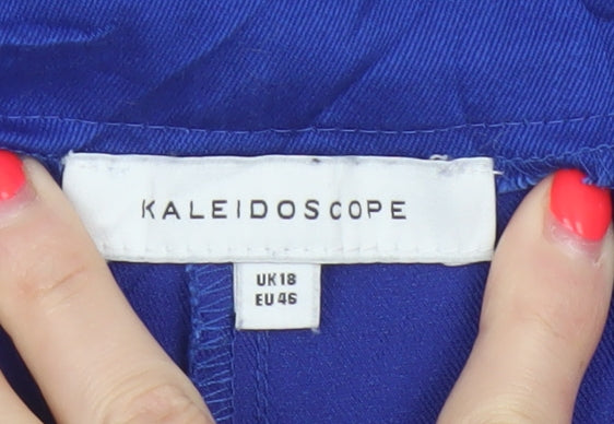 Kaleidoscope Women Blue UK 18 Capri Cropped Stretch Trousers