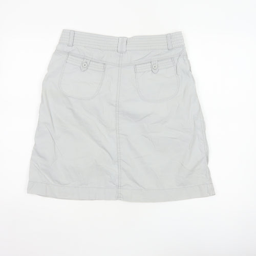Marks and Spencer Women's Grey UK 12 Straight Knee Length Cotton Skirt