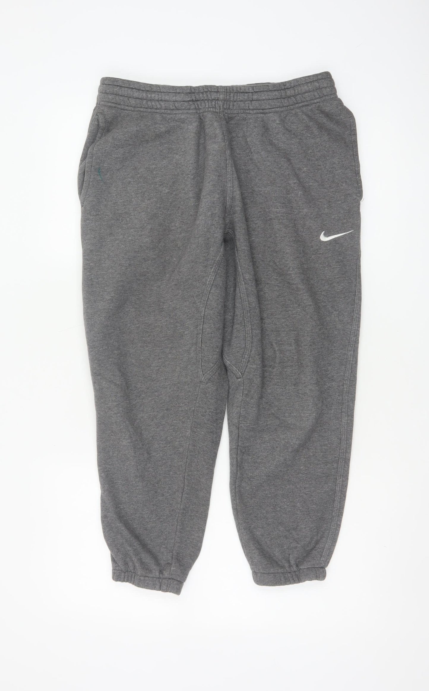 Nike Unisex Adults Grey M Jogger Sweatpants Elastic Waist Logo