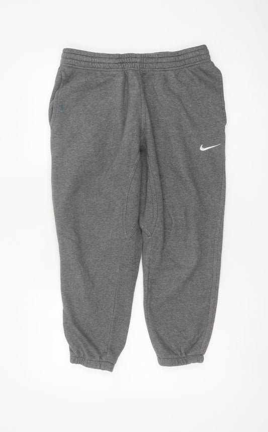 Nike Unisex Adults Grey M Jogger Sweatpants Elastic Waist Logo