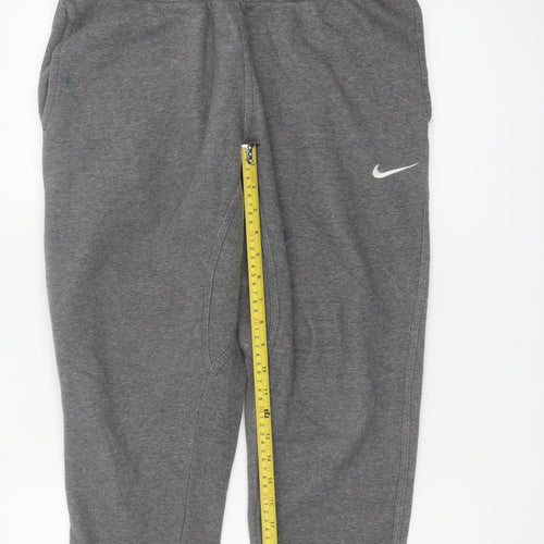 Nike Unisex Adults Grey M Jogger Sweatpants Elastic Waist Logo