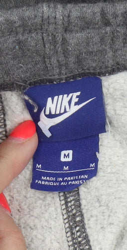 Nike Unisex Adults Grey M Jogger Sweatpants Elastic Waist Logo