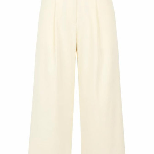 Marks and Spencer Women Yellow Size 6 Wide Leg Pleated Trousers