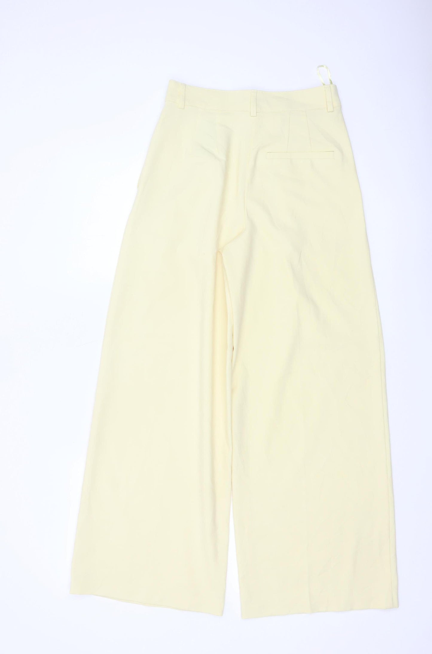 Marks and Spencer Women Yellow Size 6 Wide Leg Pleated Trousers