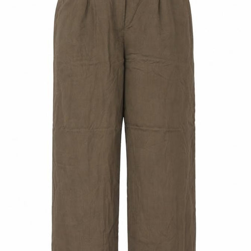 Hush Women’s Brown Size 12 Wide-Leg Lyocell Trousers Tailored Pockets
