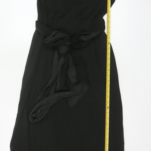 ME+EM Women Black UK 14 Sleeveless Maxi Belted Dress