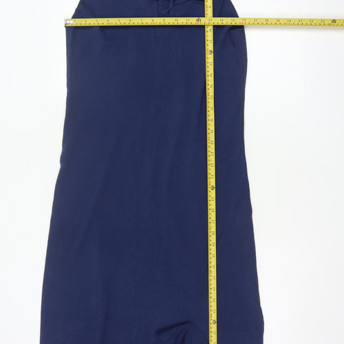 Next Women’s Blue UK 18 Long Sheath Dress Ruffle Flutter Sleeve