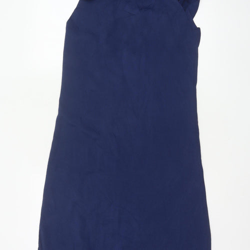 Next Women’s Blue UK 18 Long Sheath Dress Ruffle Flutter Sleeve