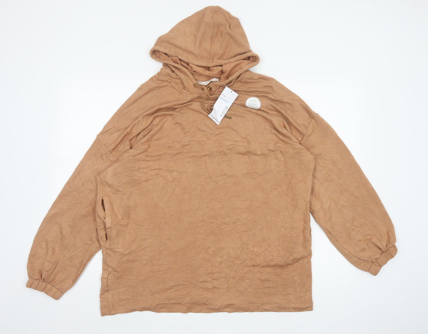M&S Women’s Brown Size 16 Hooded Jersey Lounge Set Jumper Trousers
