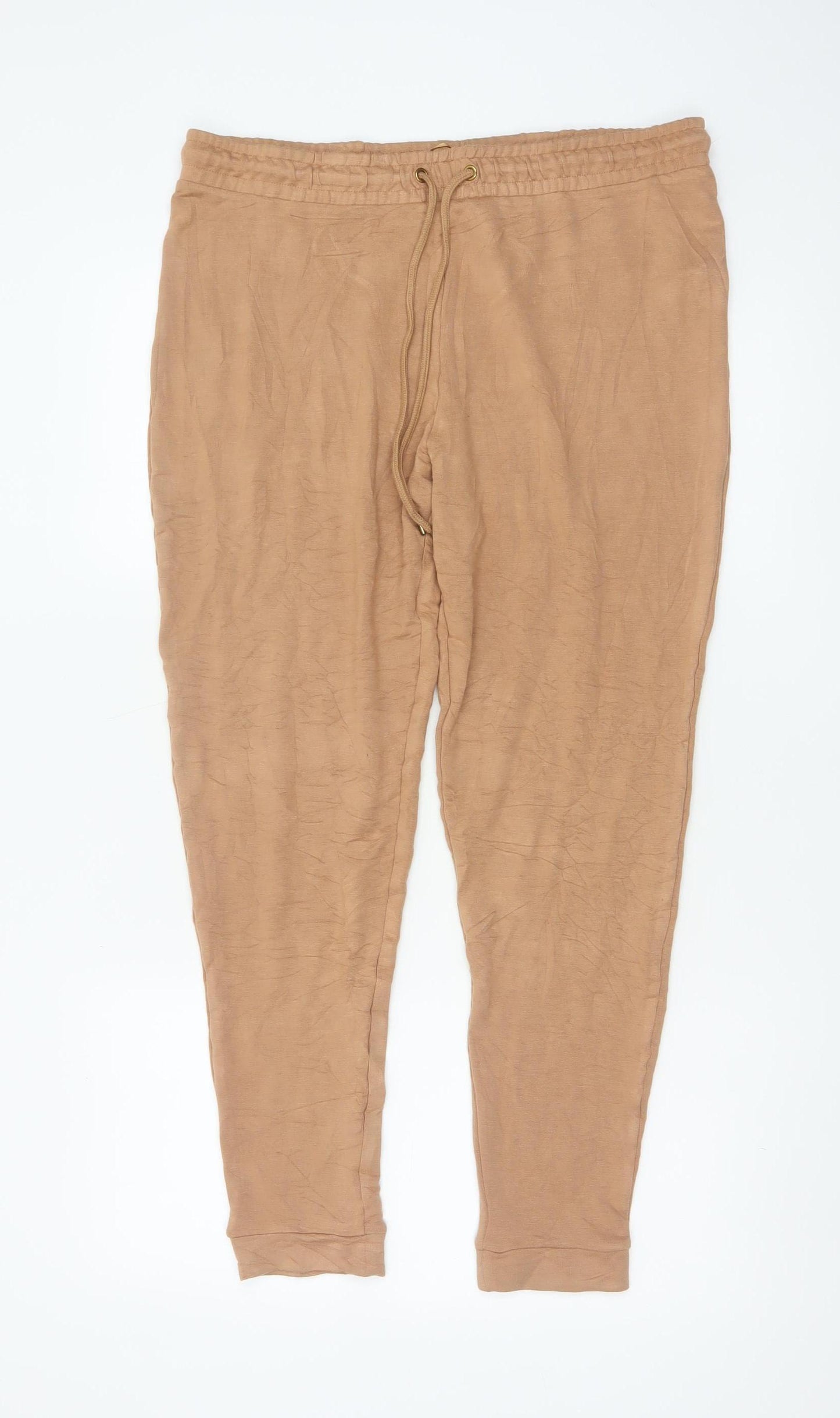 M&S Women’s Brown Size 16 Hooded Jersey Lounge Set Jumper Trousers