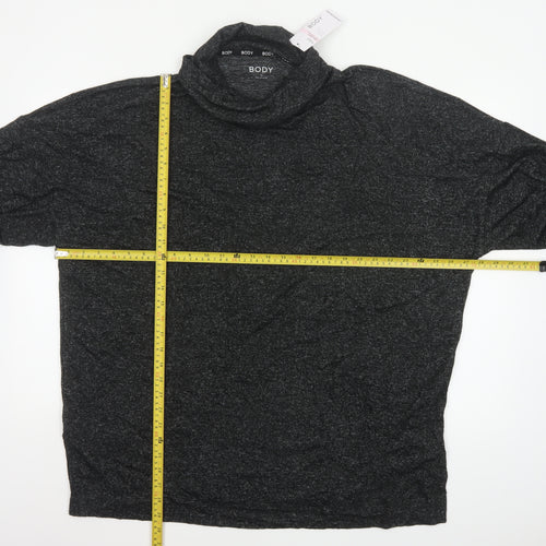 Marks and Spencer Women Black UK 20 Cowl Neck Knit Lounge Set Jumper