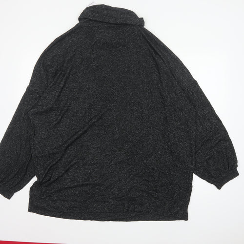 Marks and Spencer Women Black UK 20 Cowl Neck Knit Lounge Set Jumper
