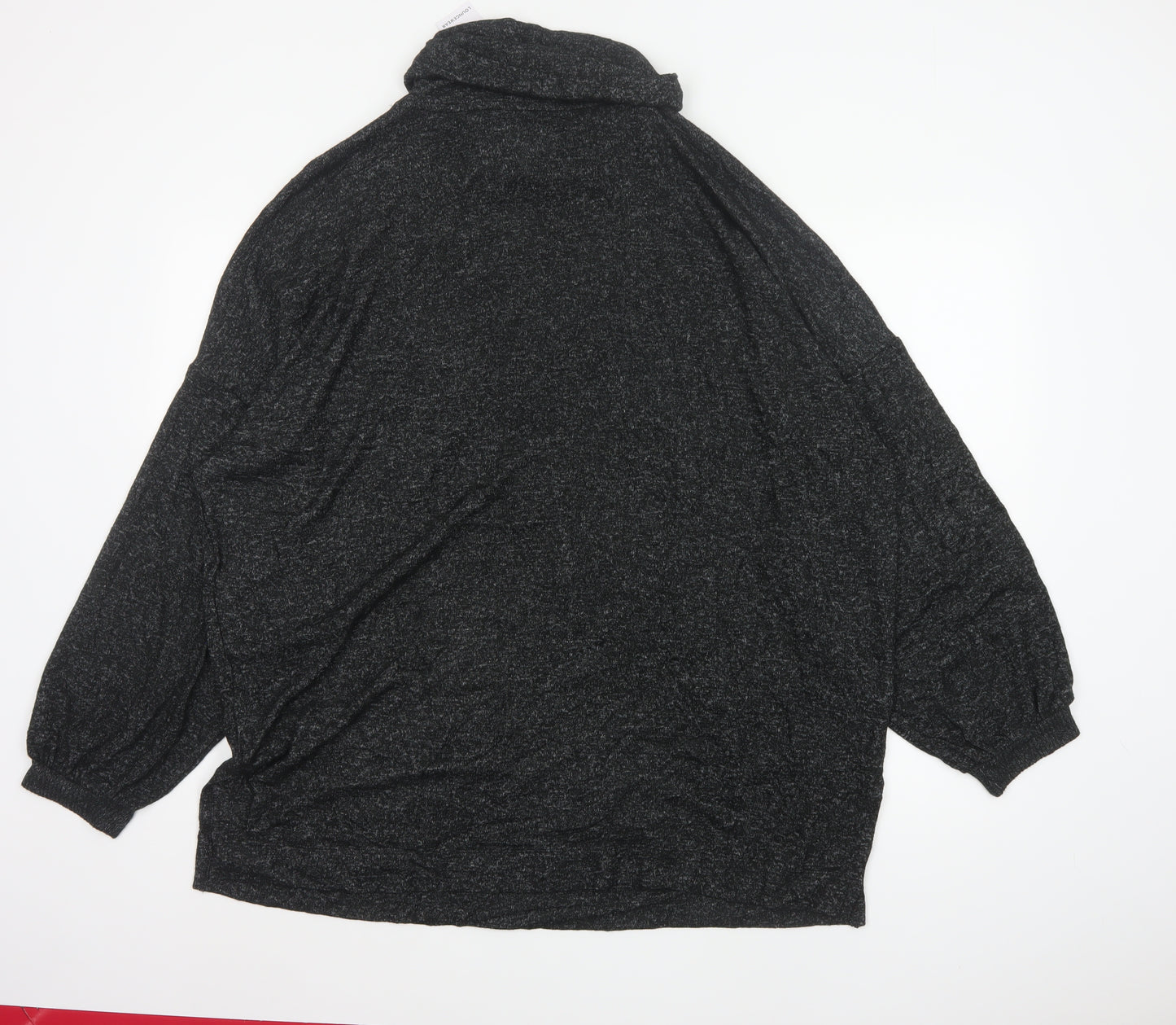 Marks and Spencer Women Black UK 20 Cowl Neck Knit Lounge Set Jumper