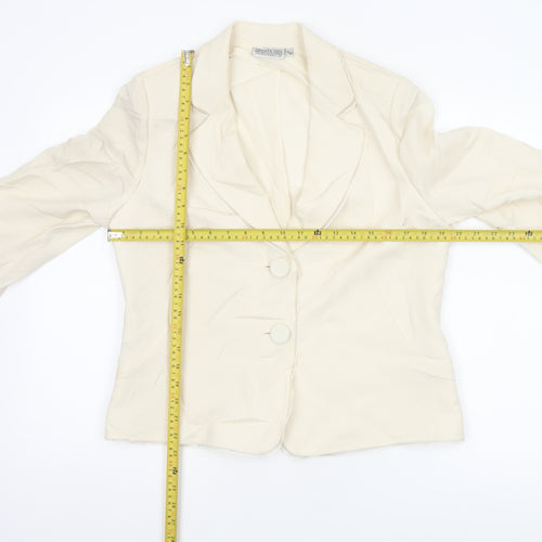 Gold by Michael H Women's Ivory UK 14 Vintage Two Button Blazer