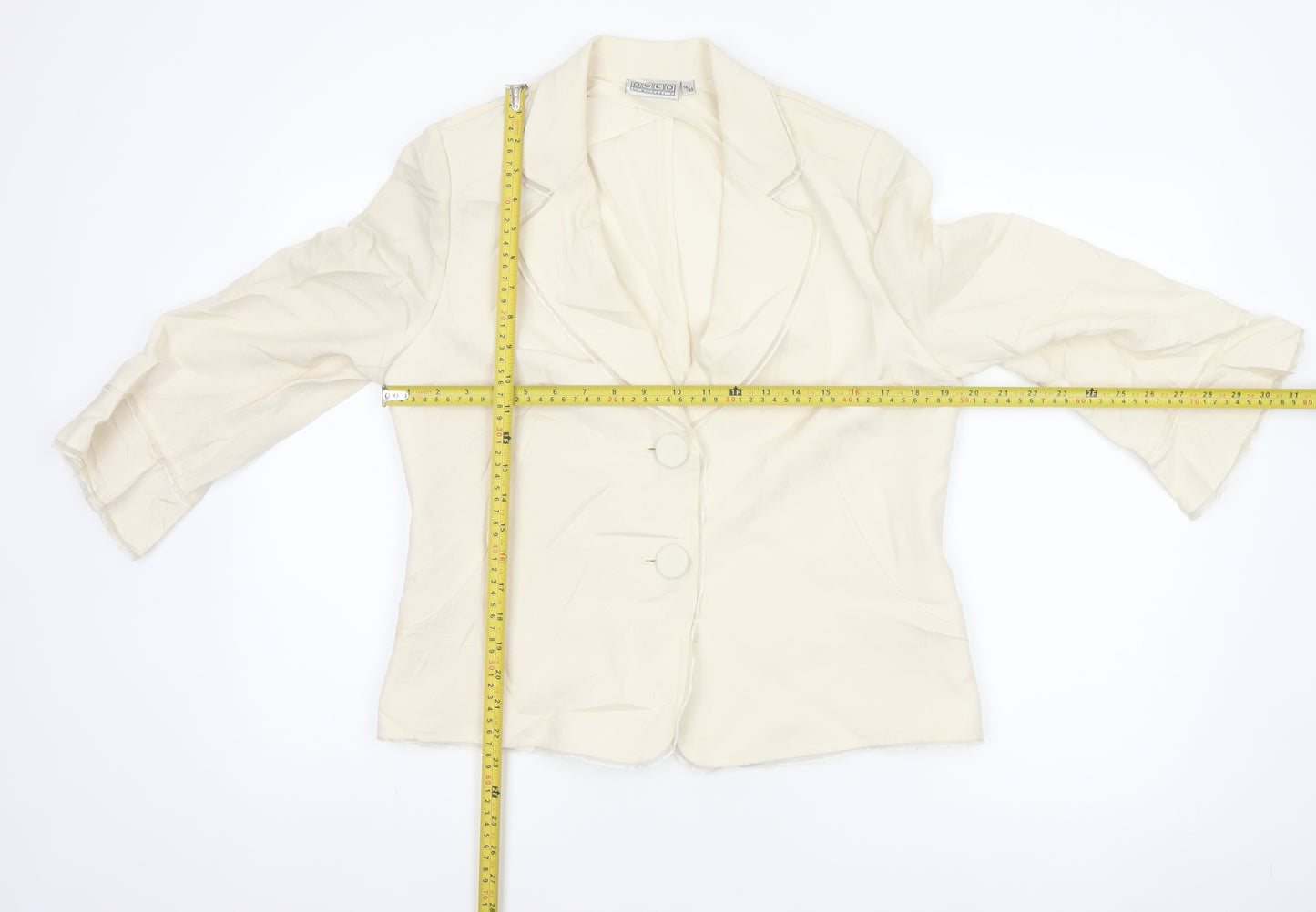 Gold by Michael H Women's Ivory UK 14 Vintage Two Button Blazer