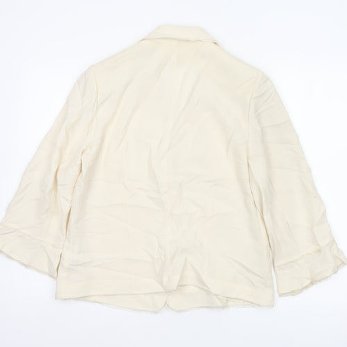 Gold by Michael H Women's Ivory UK 14 Vintage Two Button Blazer