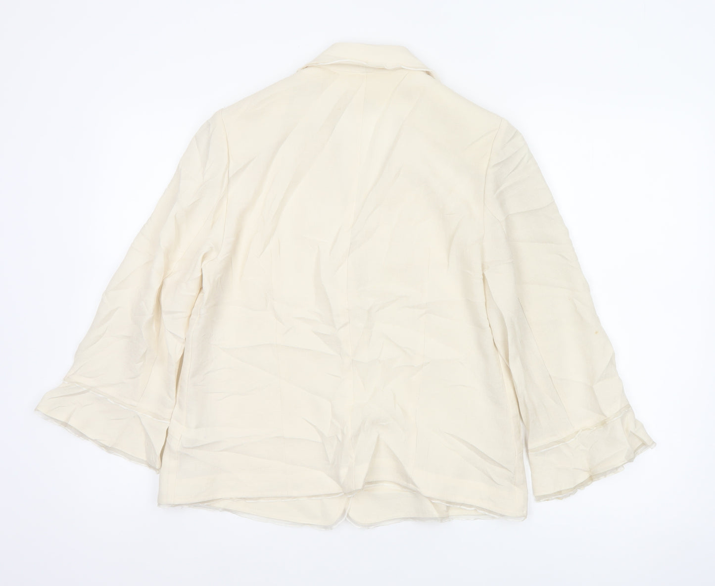 Gold by Michael H Women's Ivory UK 14 Vintage Two Button Blazer