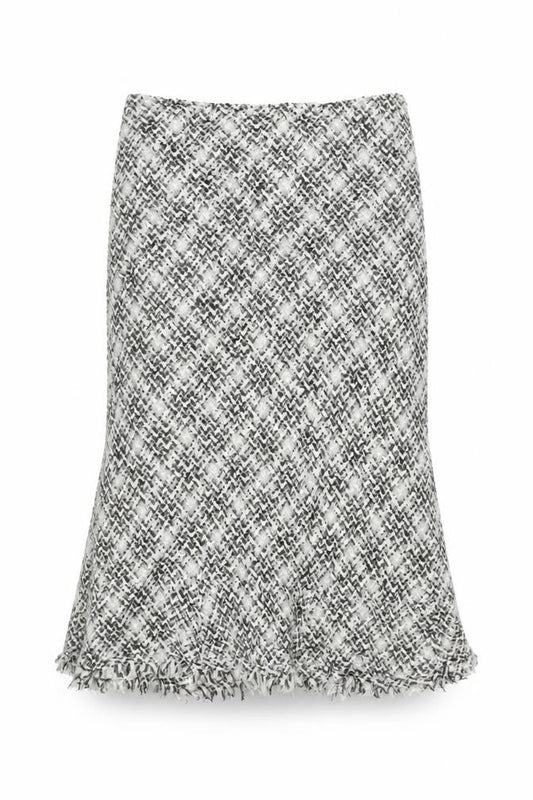 Per Una Women Grey Tweed Trumpet Knee Length Skirt UK 10 NWT