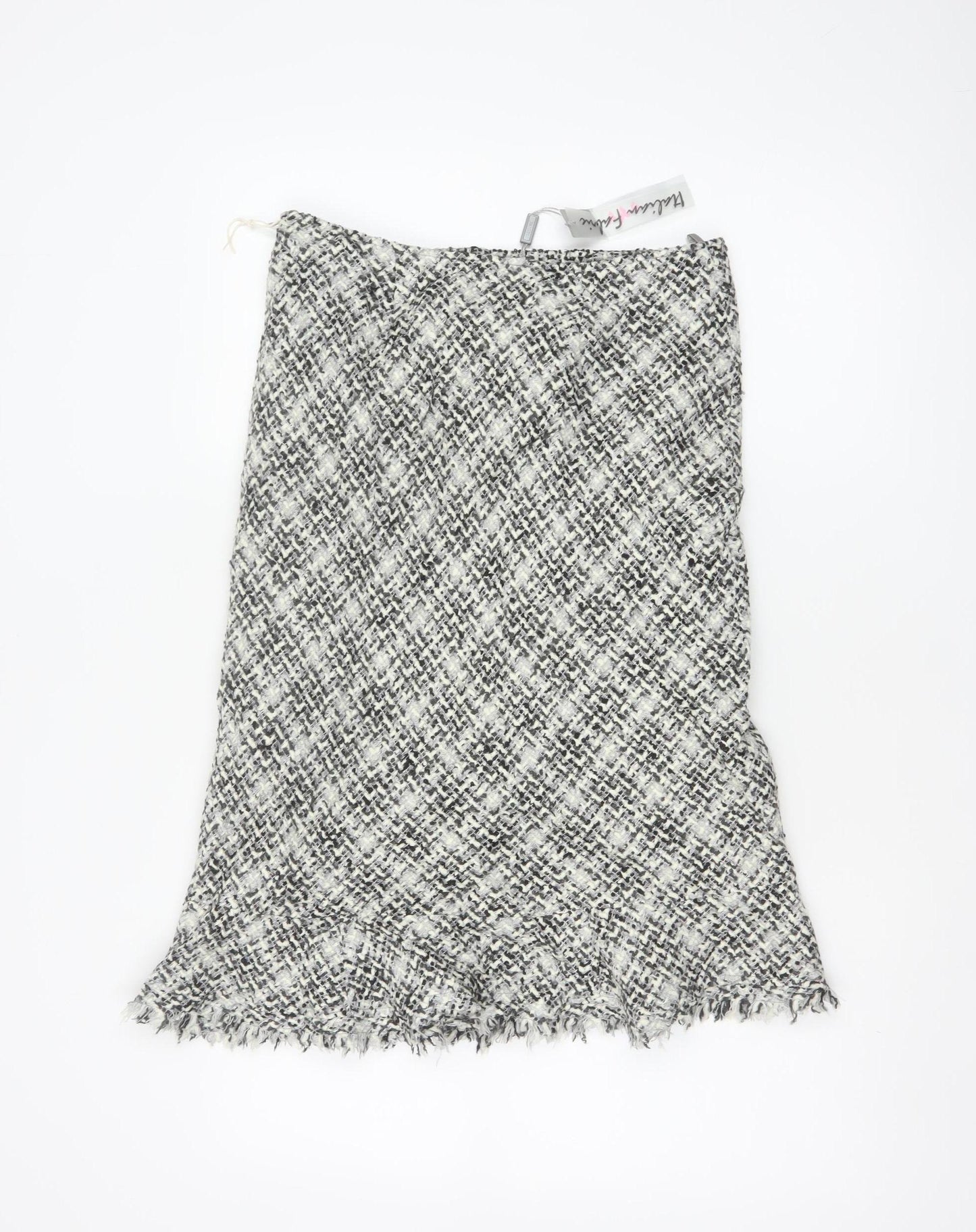 Per Una Women Grey Tweed Trumpet Knee Length Skirt UK 10 NWT