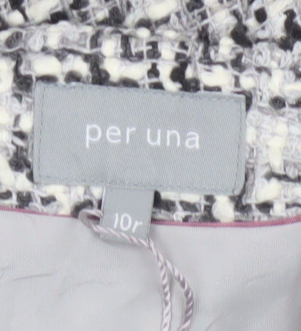 Per Una Women Grey Tweed Trumpet Knee Length Skirt UK 10 NWT