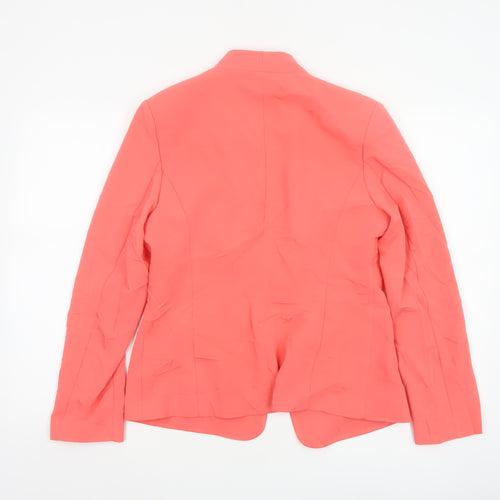 Marks & Spencer Women Pink UK 12 Open Front Stretch Blazer Workwear