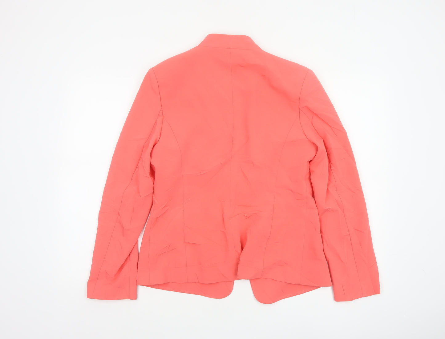 Marks & Spencer Women Pink UK 12 Open Front Stretch Blazer Workwear