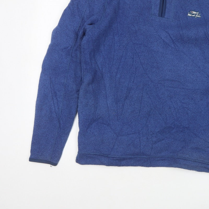 Weird Fish Men’s Blue M 1/4 Zip Fleece Pullover Sweatshirt
